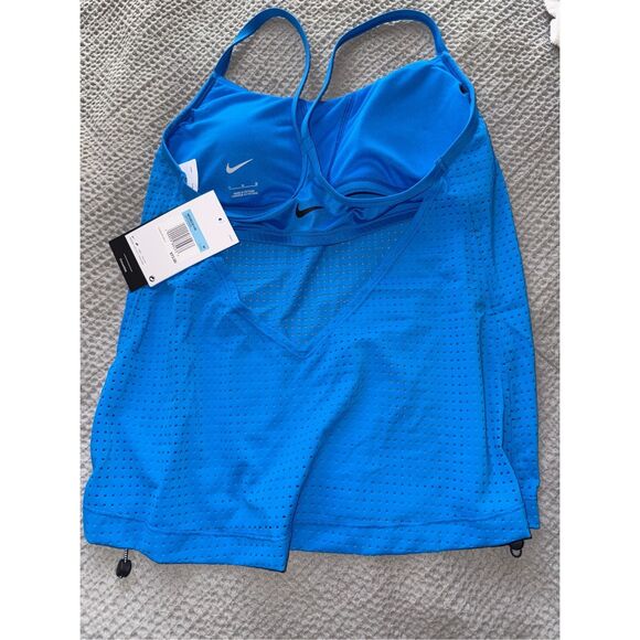 NWT-Nike Swim Essentials Women's Layered Tankini- size Medium 💙 Photo Blue - Picture 7 of 16